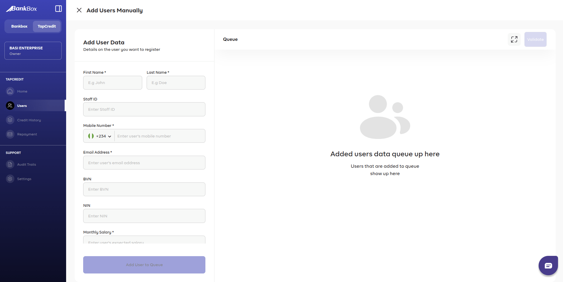 Staff Credit screenshot 3